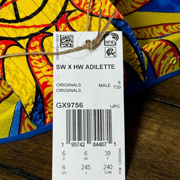adidas Sean Wotherspoon Hot Wheels Adilette Flip Flops Slippers Slides Men - Picture 11 of 11